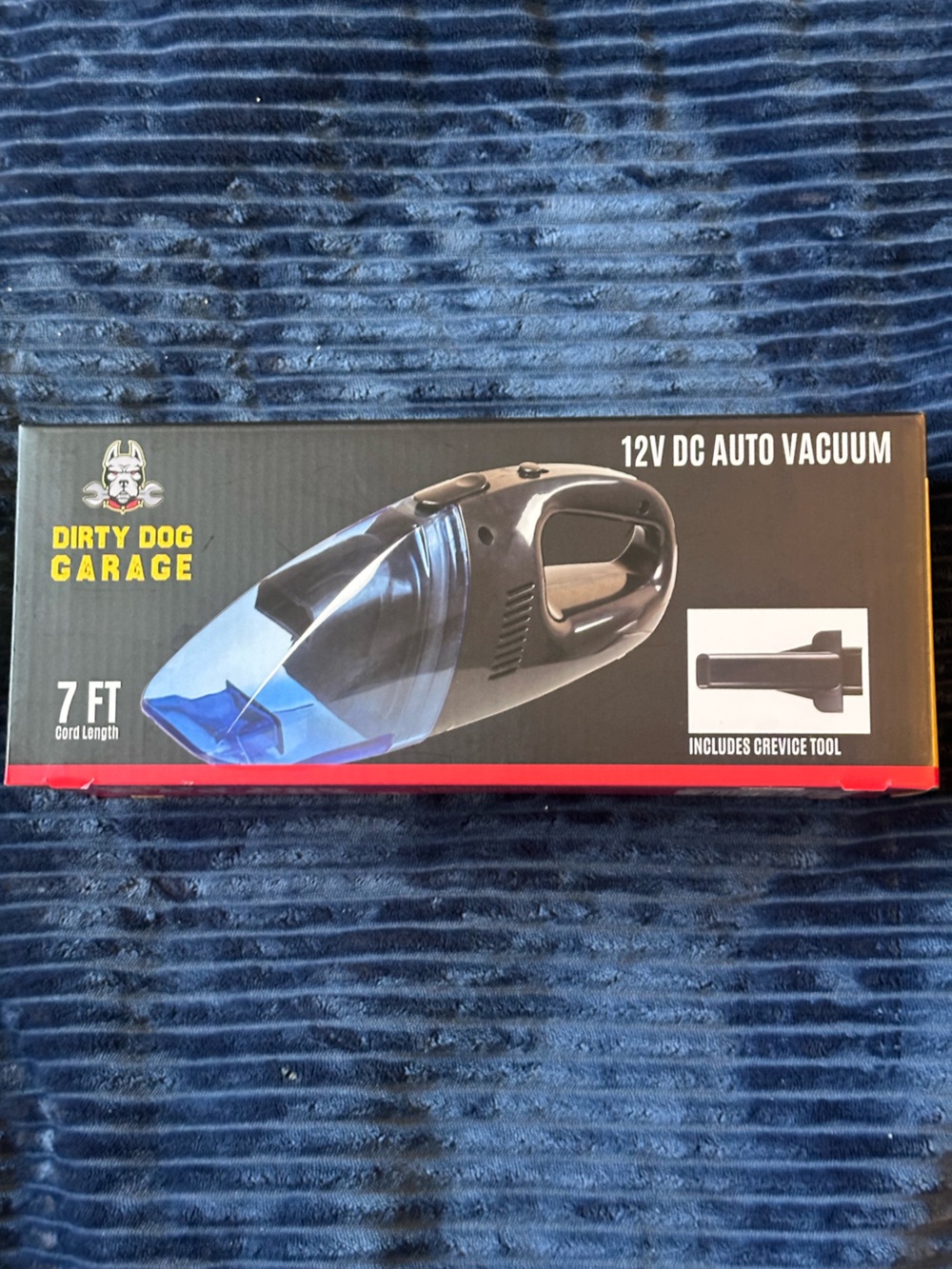 12V DC Auto Vacuum - Black and Blue